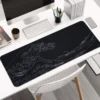 Large Gaming Mouse Pad  Japan Black Sea Wave Mousepads With Non Slip Rubber Base Mouse Mat