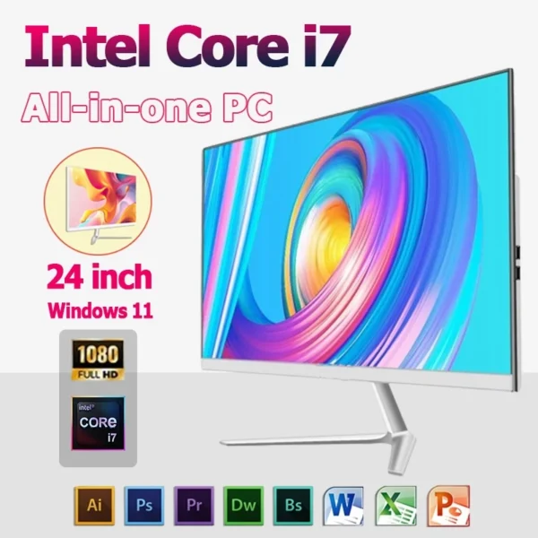 Intel Core i7 All in One Desktop Computer 16GB RAM 512GB SSD