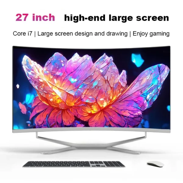 Multifunctional Curved Screen All in One PC Intel Core i7 7th Generation Processor 16G 512GB SSD Win 11