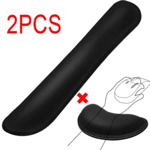 my-11134207-7qul1-lio33j6ur6n716.webp 2PCS Wrist Rest Pad Keyboard Pad Mousepads Ergonomic Support Pad Comfortable Relief Non Slip For PC Computer Laptop