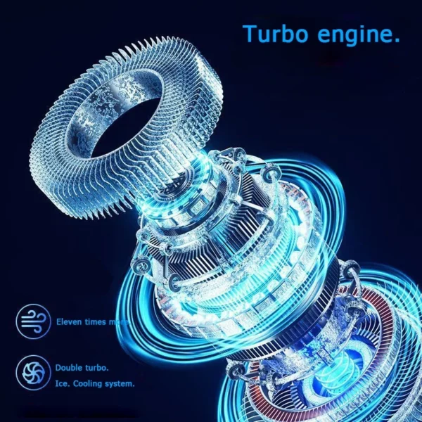 Laptop Cooler RGB Fan Powerful Cooling Fan Turbo Radiator