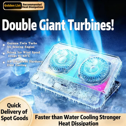 Laptop Cooler RGB Fan Powerful Cooling Fan Turbo Radiator