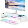 Computer Monitor Height Stand with USB Docking Station HUB Wireless Charging RGB