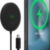 mophie - Snap+ 15W Fast Charge Wireless Charger with MagSafe Compatibility - Black