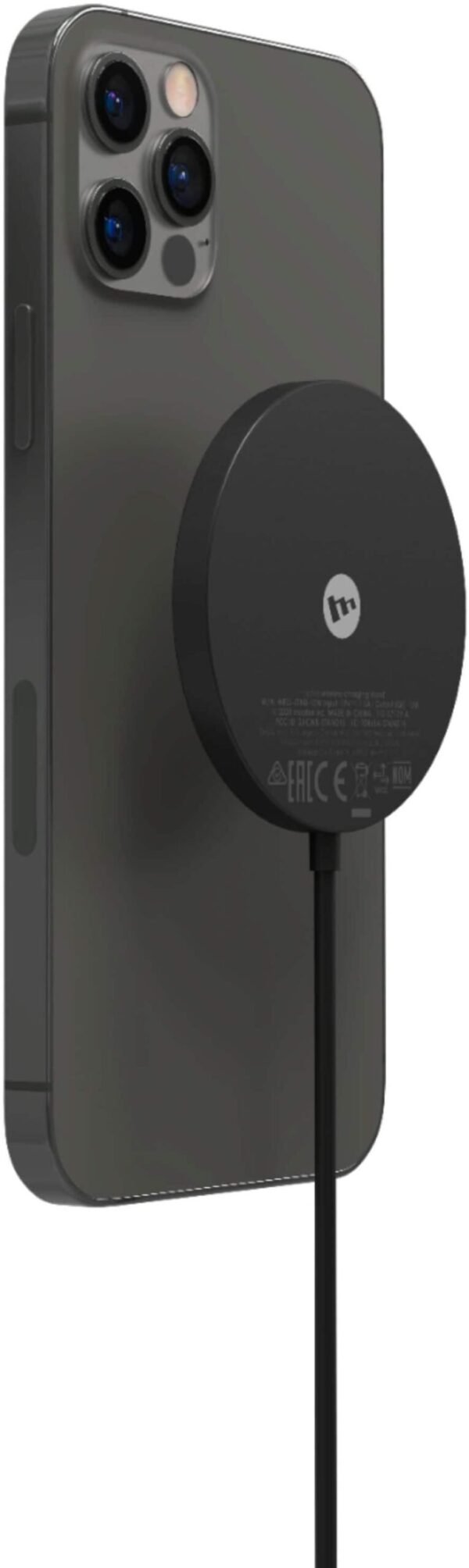 mophie - Snap+ 15W Fast Charge Wireless Charger with MagSafe Compatibility - Black